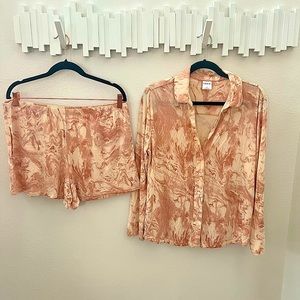 SOMA | Matching PJ set • Marble CoolNights NWOT